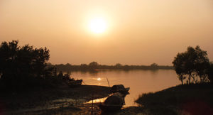 A spectacular sunset in India's Sundarbans