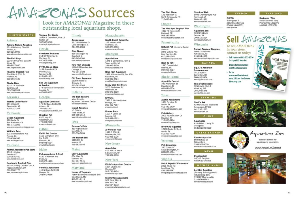 Find AMAZONAS Magazine for sale as single issues at the BEST aquarium retailers. View this list online as well.