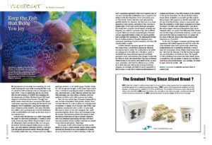 Michael Tuccinardi suggests that aquarists "Keep the Fish that Bring
