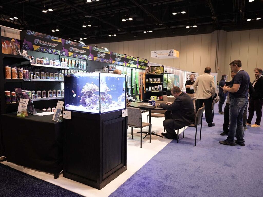 Dr. Tim's Aquatics, Aquarium Systems (ASF) and Reptile Systems came together to create a wide-ranging display of aquarium and herp products.