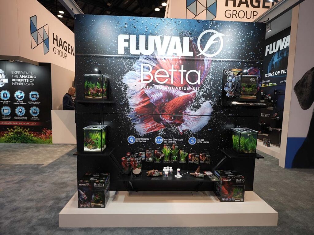 Fluval also highlighted their Premium Betta Aquarium Kit, offering LED lighting and pre-set heaters to give new betta keepers the best chances for a happy, healthy betta.