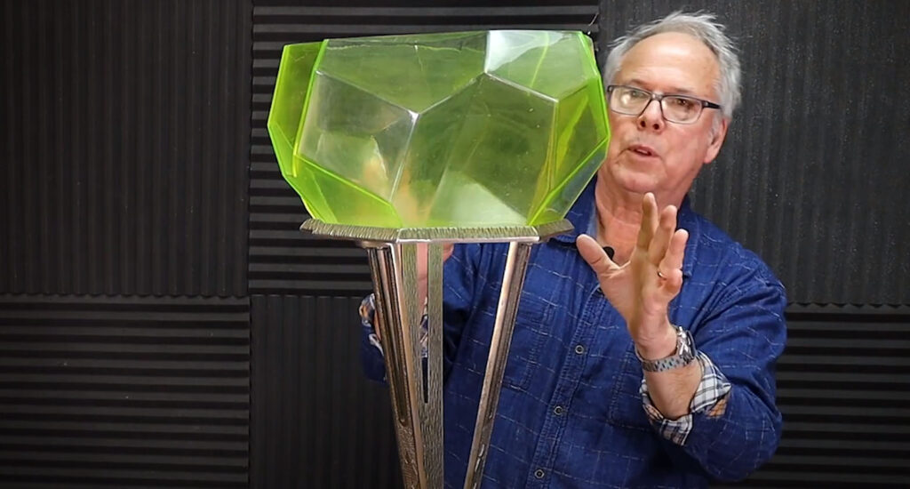 Watch on nervously as Gary Bagnall carefully situates this irreplaceable piece of aquarium history upon its equally remarkable metal stand.