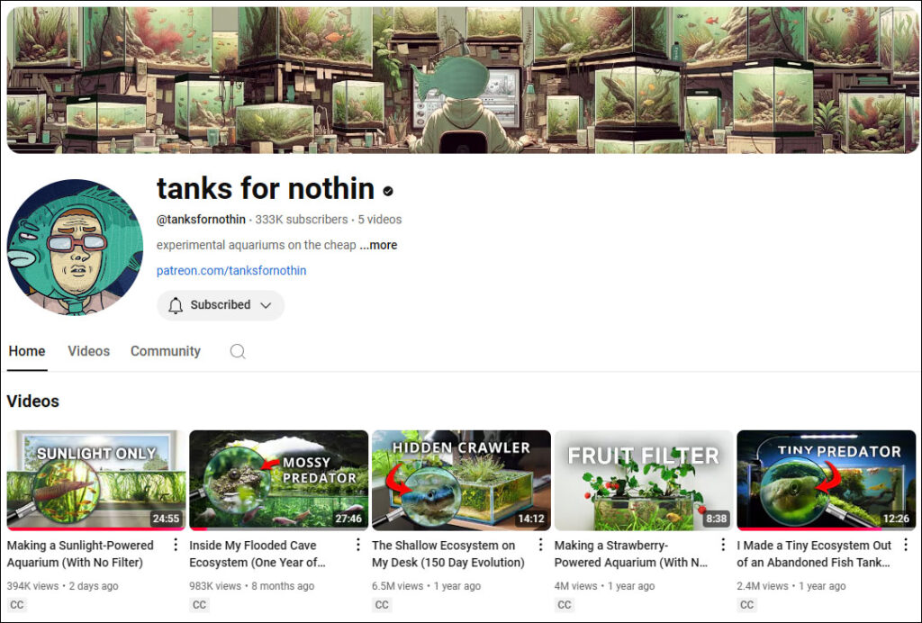 There is loads of crap on the Internet. That said, the @tanksfornothin YouTube Channel is pure gold. 10 out of 5 stars. 120%. A++. Time well spent. 